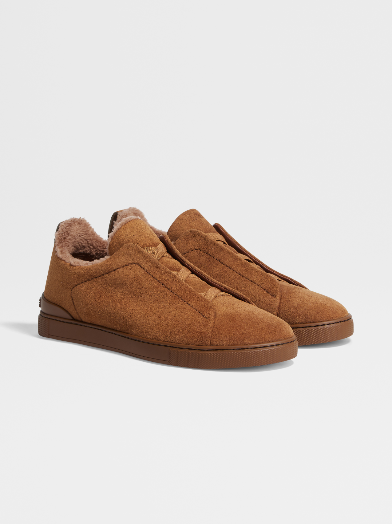 Light Brown Suede Triple Stitch™ Sneakers